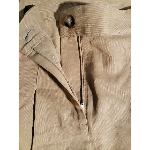 ZARA Medium Female Brown Tan Pleated Skirt with White Layered Hemline Stylish - Picture 10 of 14